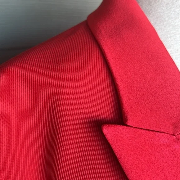 BOSS Hugo Boss “Joleara” Virgin Wool Blend Cropped Tuxedo Jacket - Picture 3 of 16